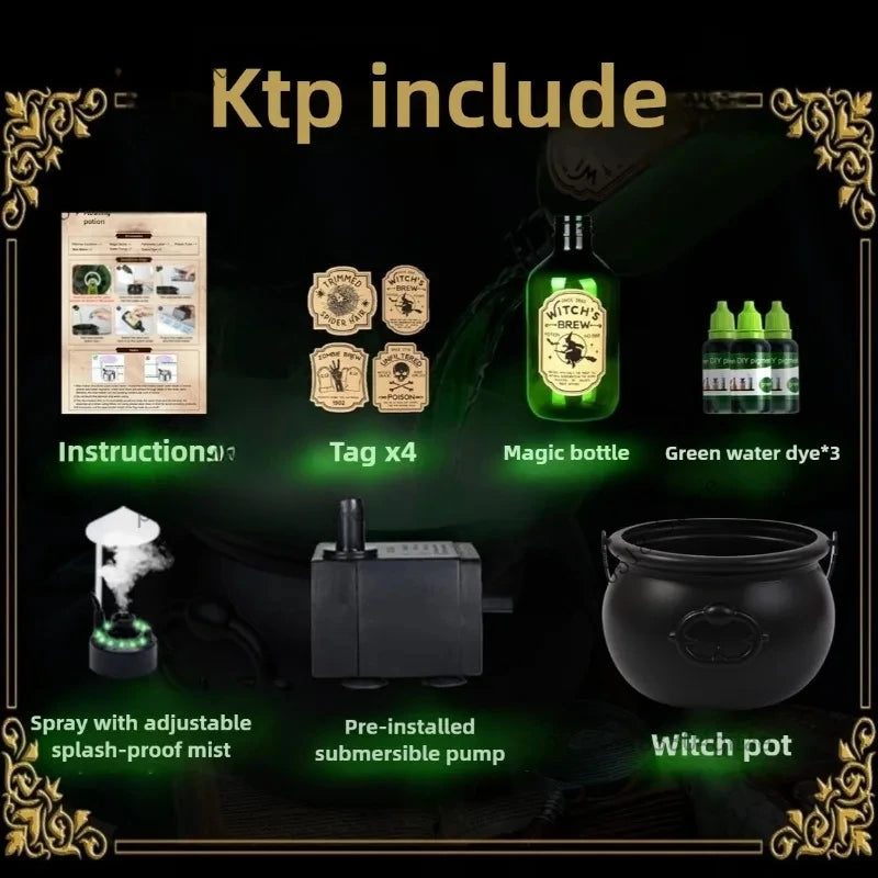 Caldero de Halloween con calavera - ideal para fiestas y cocteles terrorificos